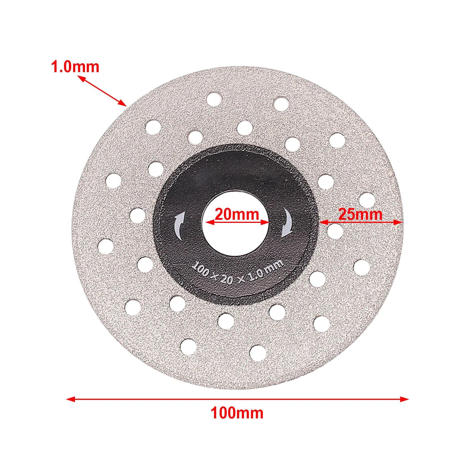 Untuk memotong dan memoles berlian gergaji pisau gerinda cakram pemolesan 100*25*1.0mm 100mm gergaji berlian pisau gerinda cakram perak