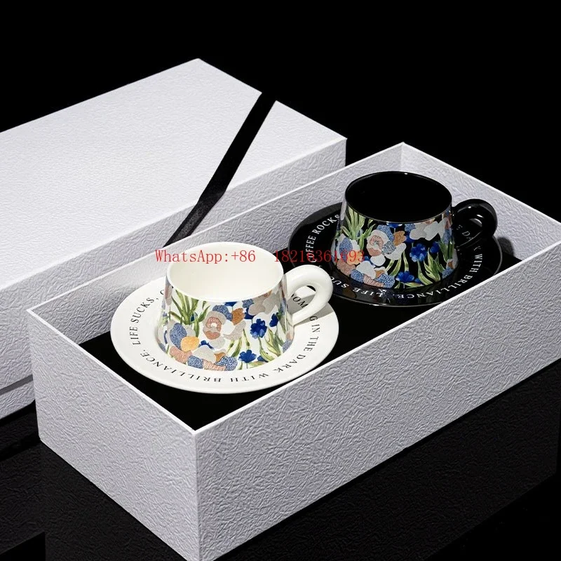 Latest Arrival Exquisite Coffee Cup Gift Box Cup High-end Couple Cup