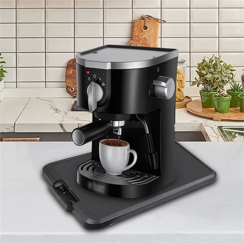 Coffee Maker Sliding Tray Kitchen Appliance Sliding Tray Handy Sliding Trays Plastic Countertop Storage Moving Sliders D08D