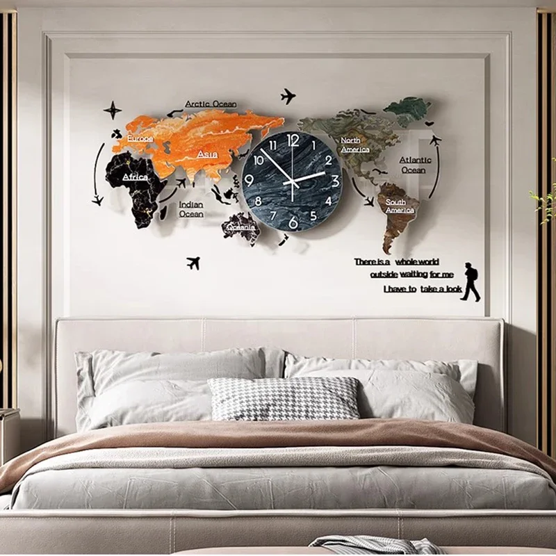 Art Mural Wall Clocks Luxury Large Led Interior  Wall Watch Minimalist Creative Fashion  Home Decoration