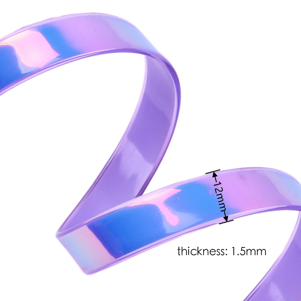 2 Meter Glänzendes PVC-Lederband 12mm Flaches Band DIY Schlüsselanhänger Taschenriemen Armband Schmuckherstellung Zubehör – Detail 3