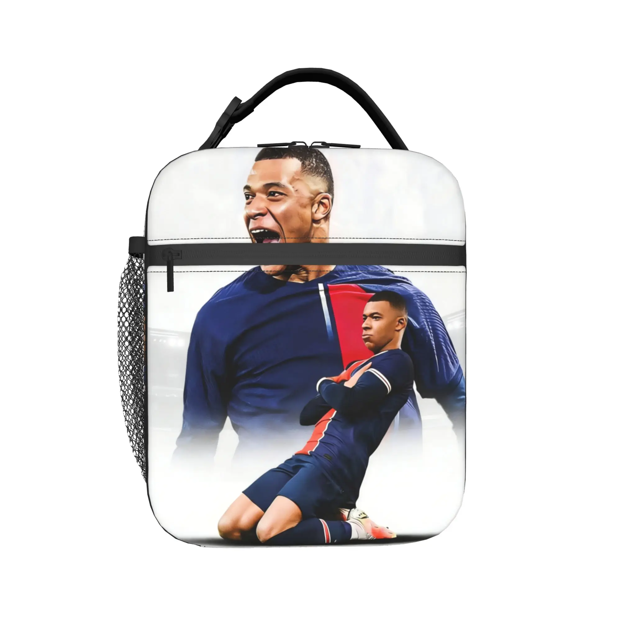 M-Mbappes Insulated Lunch Bags Cooler Bag Reusable,Lunch Container Football Soccer Leakproof Tote Lunch Box Food Handbags