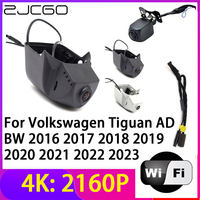 ZJCGO 4K 2160P Dash Cam Car DVR Camera 2 Lens Recorder Wifi Night Vision for Volkswagen Tiguan AD BW 2016~2023