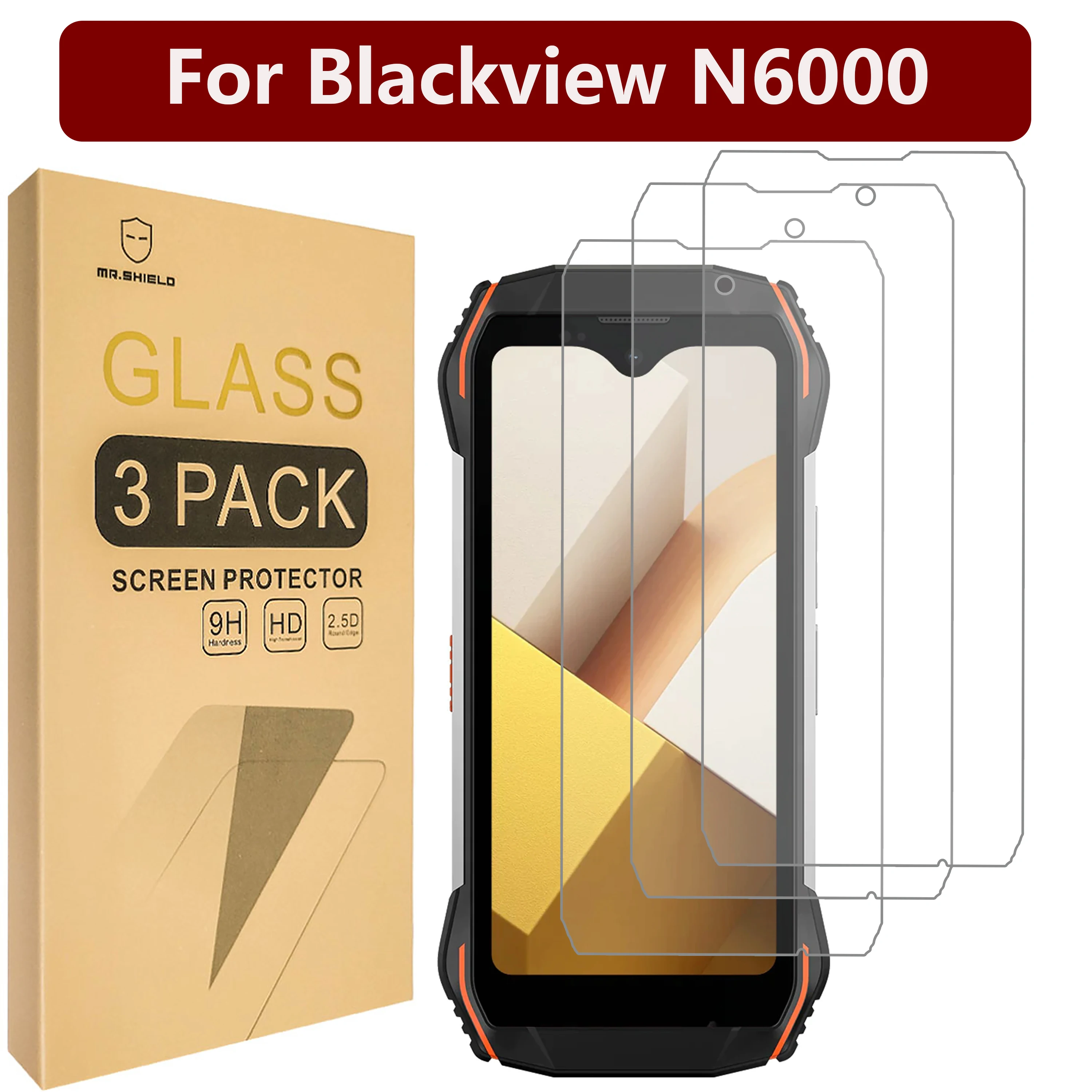 

Mr. Защитный экран совместим с Blackview N6000 / Blackview N6000 SE [закаленное стекло] [3 шт. в упаковке] [Японское стекло с твердостью 9H]