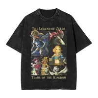 Camiseta The Legend of Zelda Tears of the Kingdom para hombre, camisetas de Humor 100% de algodón, camisetas de cuello redondo, camisetas de manga corta para fiesta