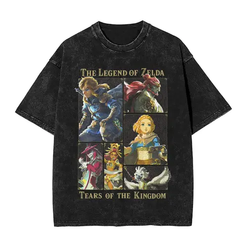 Camiseta The Legend of Zelda Tears of the Kingdom para hombre, camisetas de Humor 100% de algodón, camisetas de cuello redondo, camisetas de manga corta para fiesta