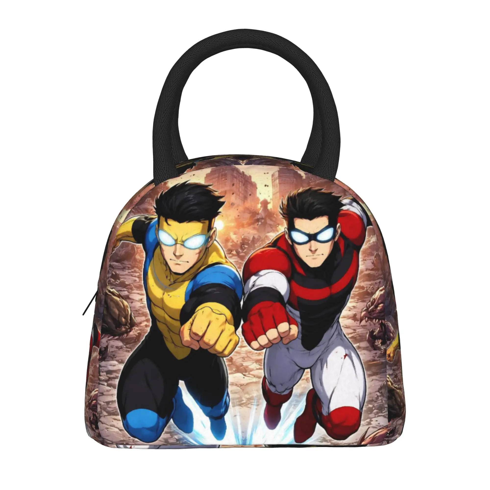 Invincibles Comic Insulated Lunch Bag for Men Women  Storage Food Box Leakproof Cooler Thermal Lunch Boxes For Travel