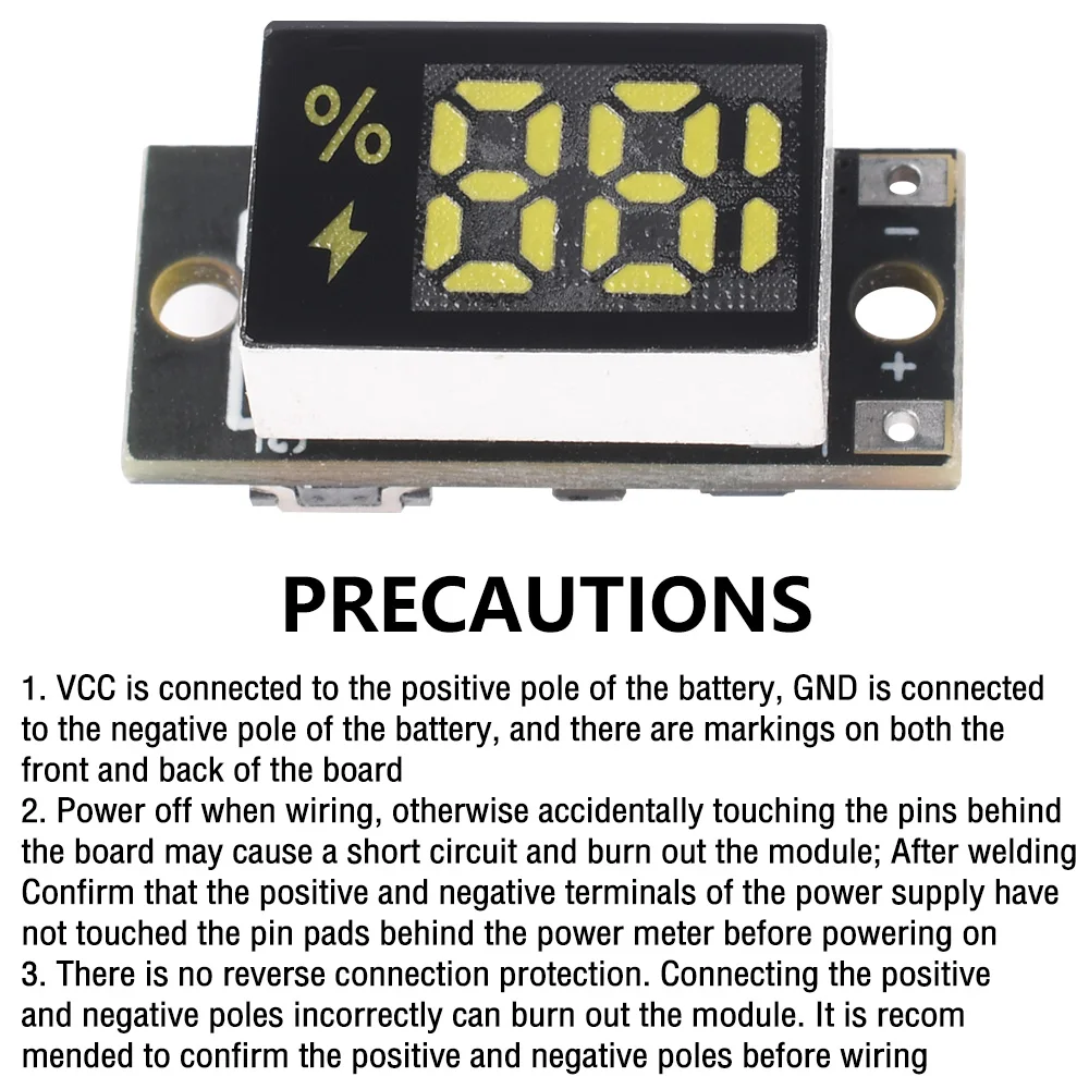 Mini-Batterie-Ladezustandsanzeigemodul 188-Segment-LED-Display Universelle Prozentanzeige für 1 oder 2 x 1,5V – Detail 14