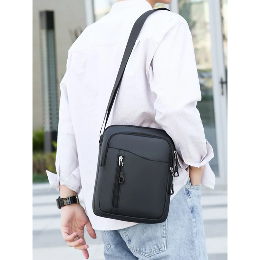 Simple And Fashionable Men's Crossbody Bag Made Of Oxford Cloth Hip-hop Style Backpack For Men With Cell Phone Pocket