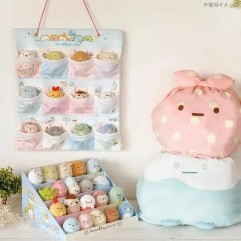 Kawaii Cute Sumikkogurashi Wall Mounted Storage Bag 12 Grids Doll Storage Bag Anime Bedroom Decoration Christmas Gifts for Girls