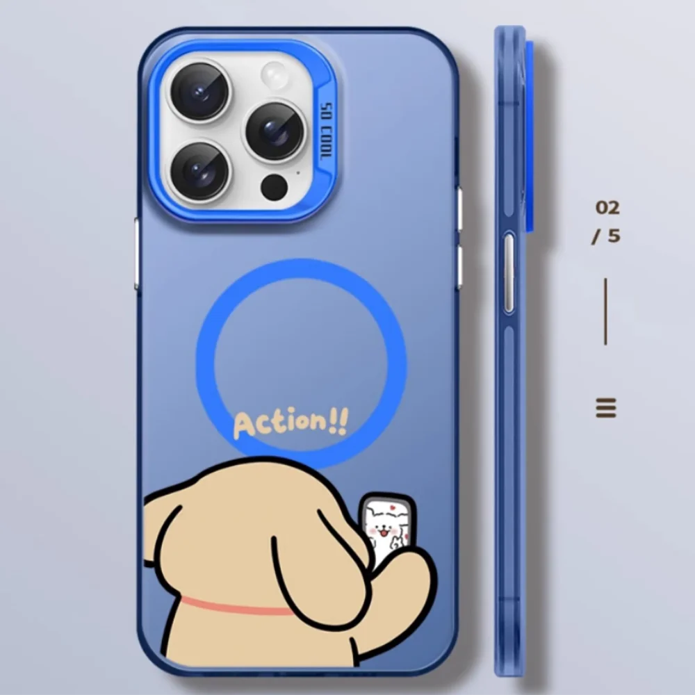 Magnetisch für Magsafe Malteser Luxus Handyhülle für iPhone 17 16 15 14 13 12 Pro Max 11 Air Pro Max Cover – Detail 2