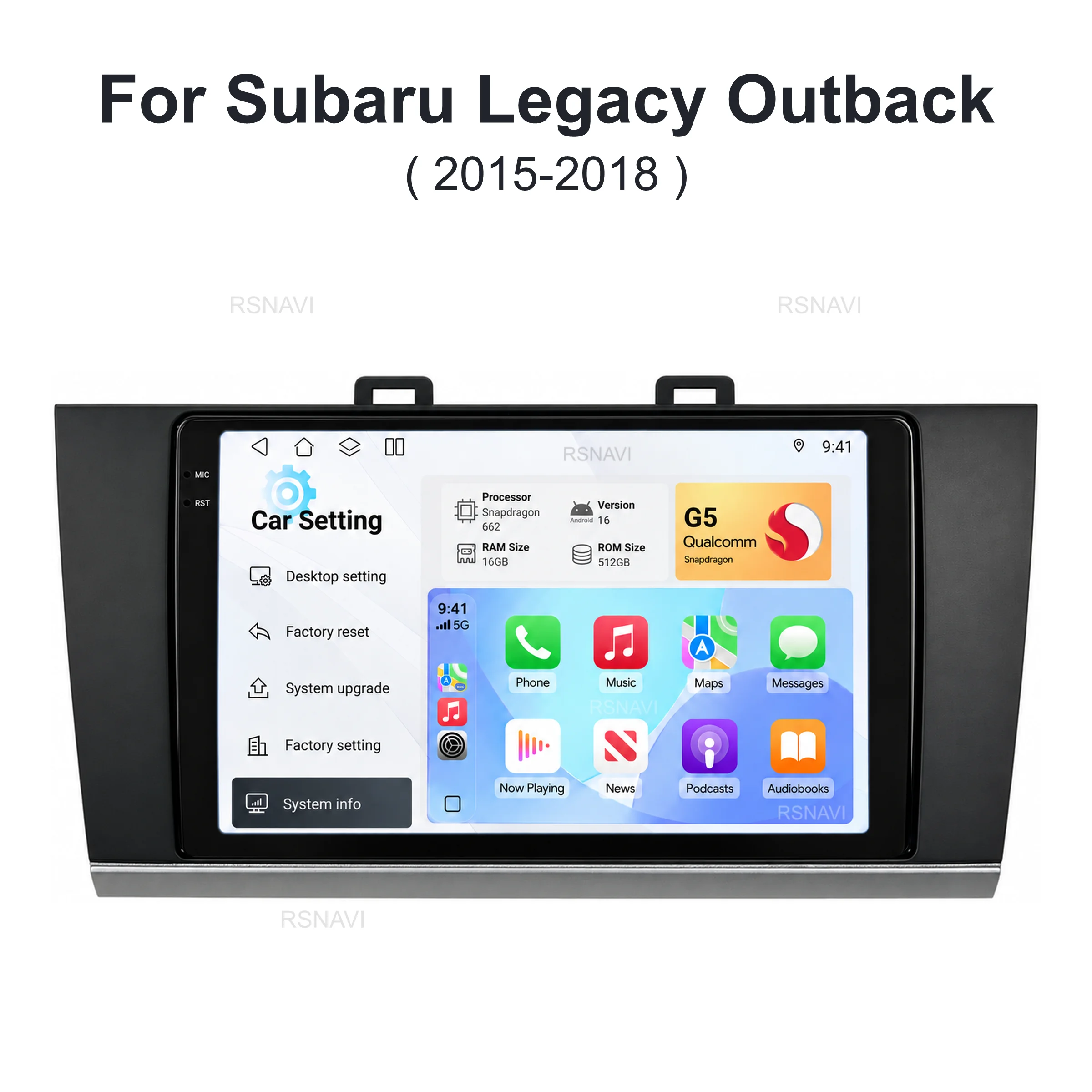 Android 16 For Subaru Outback 5 2014 - 2018 Legacy 6 2014 - 2017 Android Car Radio Multimedia Video Player GPS Stereo CarPlay 4G