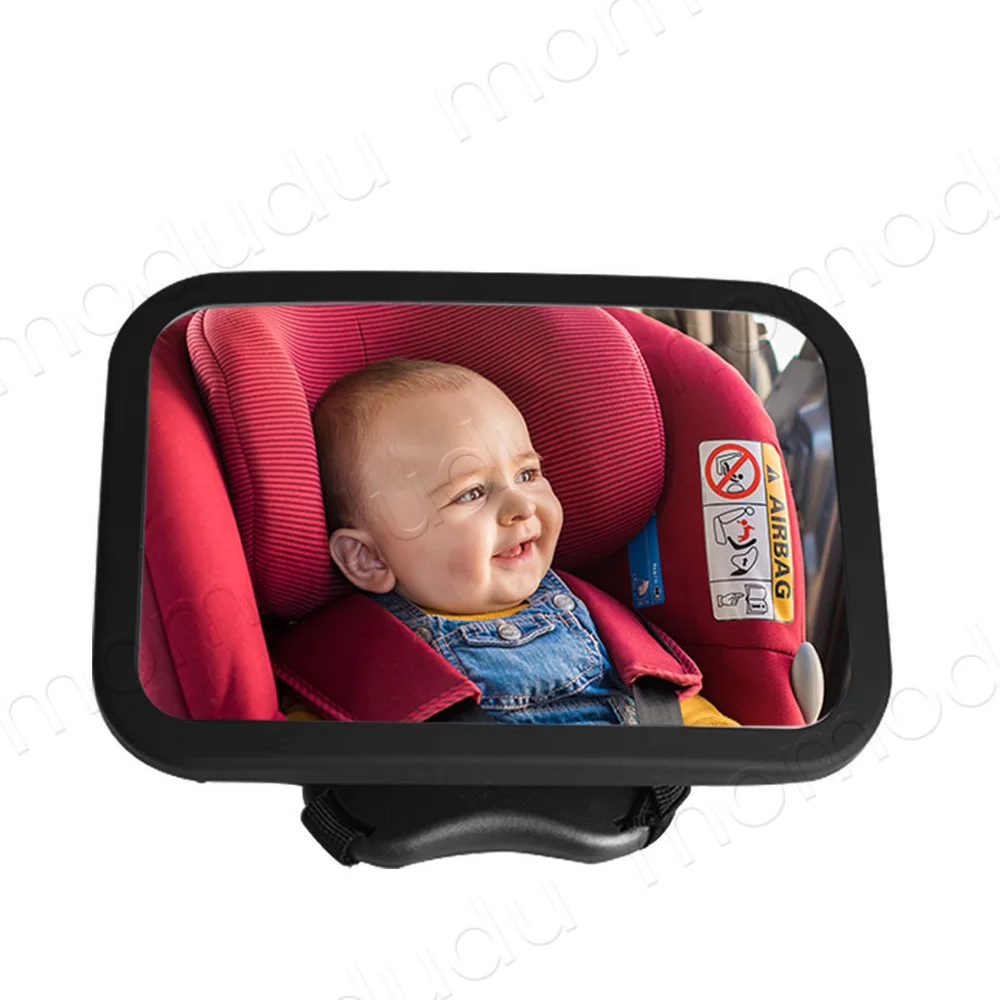 Wide Baby Car Mirror Headrest Mounted Safety Observation Mirror Reverse Installation Ideal Interior Accessory for Secure Infant