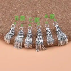 925 sterling silver vintage fringe bracelet Charm Pendant DIY jewelry making accessories for women