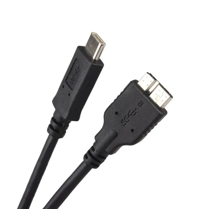 كابل بيانات USB Type-C 3.1 إلى Micro B USB 3.0 بطول 17 سم، ماك بوك 12 بوصة متصل بمحرك الأقراص الصلبة المحمول