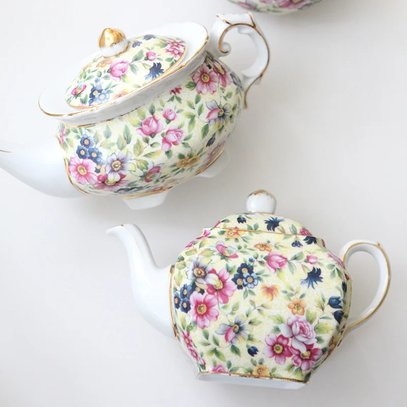 Unique Personal Vintage Cute Teapot European Handmade Porcelain Teapot Tea Infuser Ceramic Container Theepot Tea Infuser 