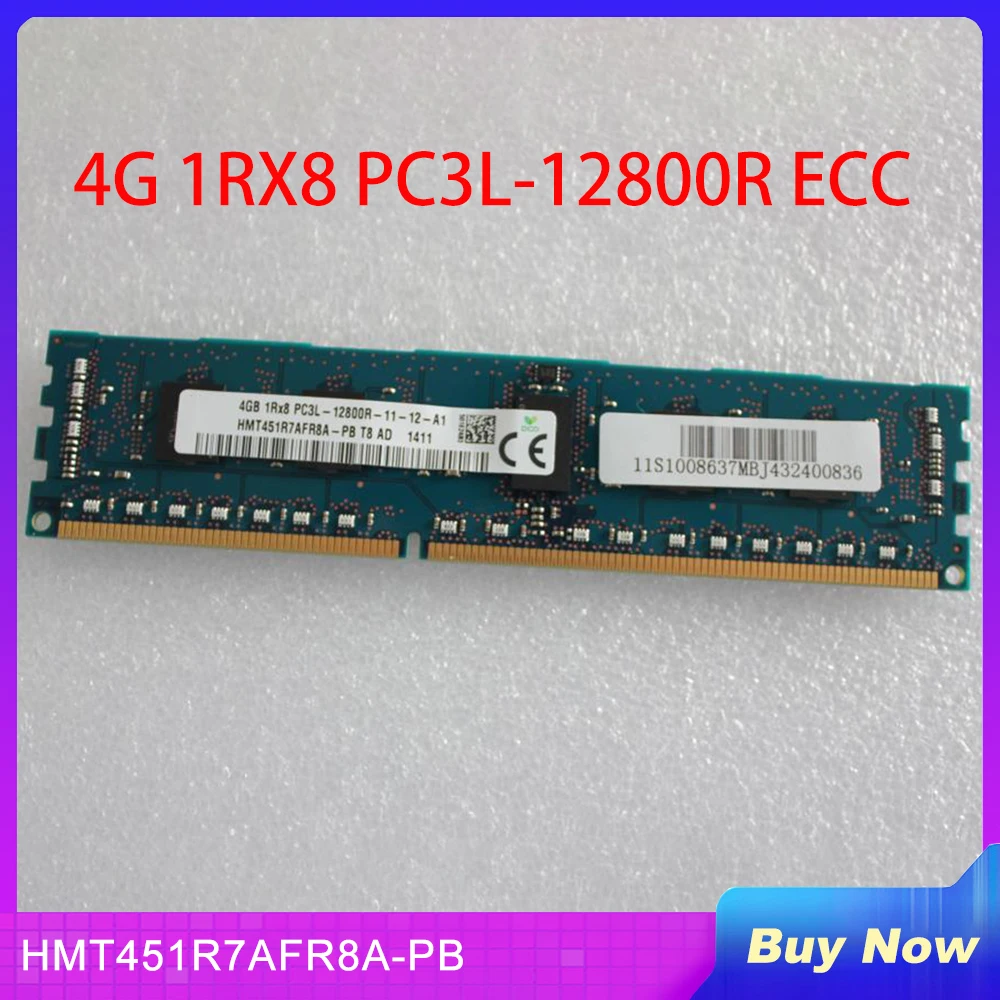 1 PCS 4G 1RX8 PC3L-12800R ECC For SKhynix Server Memory HMT451R7AFR8A-PB