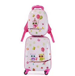 Kids Rolling Luggage Suitcase set 18 Inch kids Spinner Suitcase set travel trolley bags for girl  Suitcase trolley bag for boys