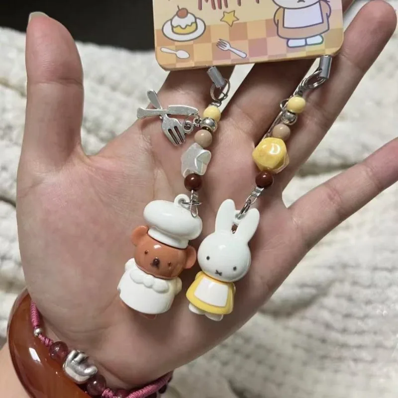 

New Kawaii Miffy Boris Cartoon Cute Pendant Phone Chain High Beauty Backpack Pendant Children's Gift Toy