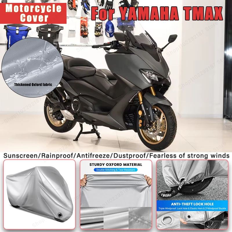 

For YAMAHA TMAX No Ear Motorcycle Cover -Outdoor Full Body Protection, Waterproof Dustproof Sunscreen Moto Accessory