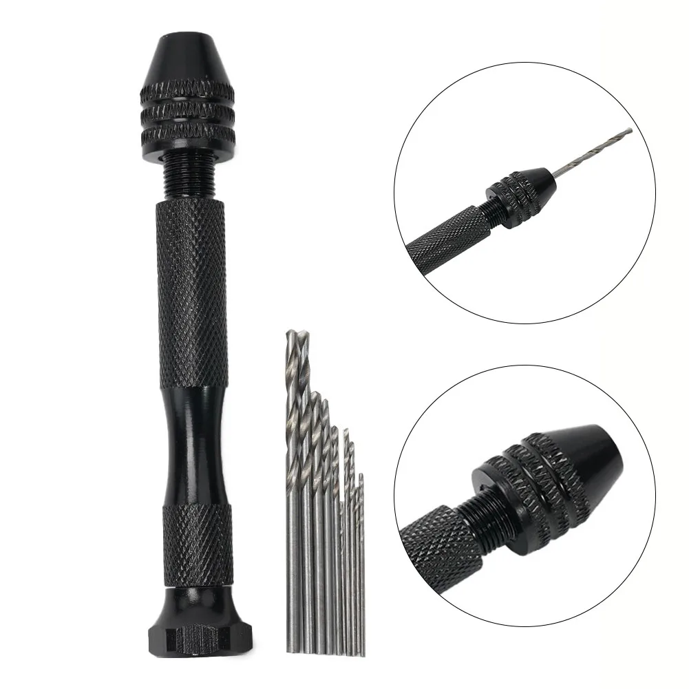 1PCS/Set 0.3-3.2mm Hand Drill Set Mini Aluminum Wood Hand Drill Chuck Is Suitable For Jewelry Tools For Models Hobby DIY