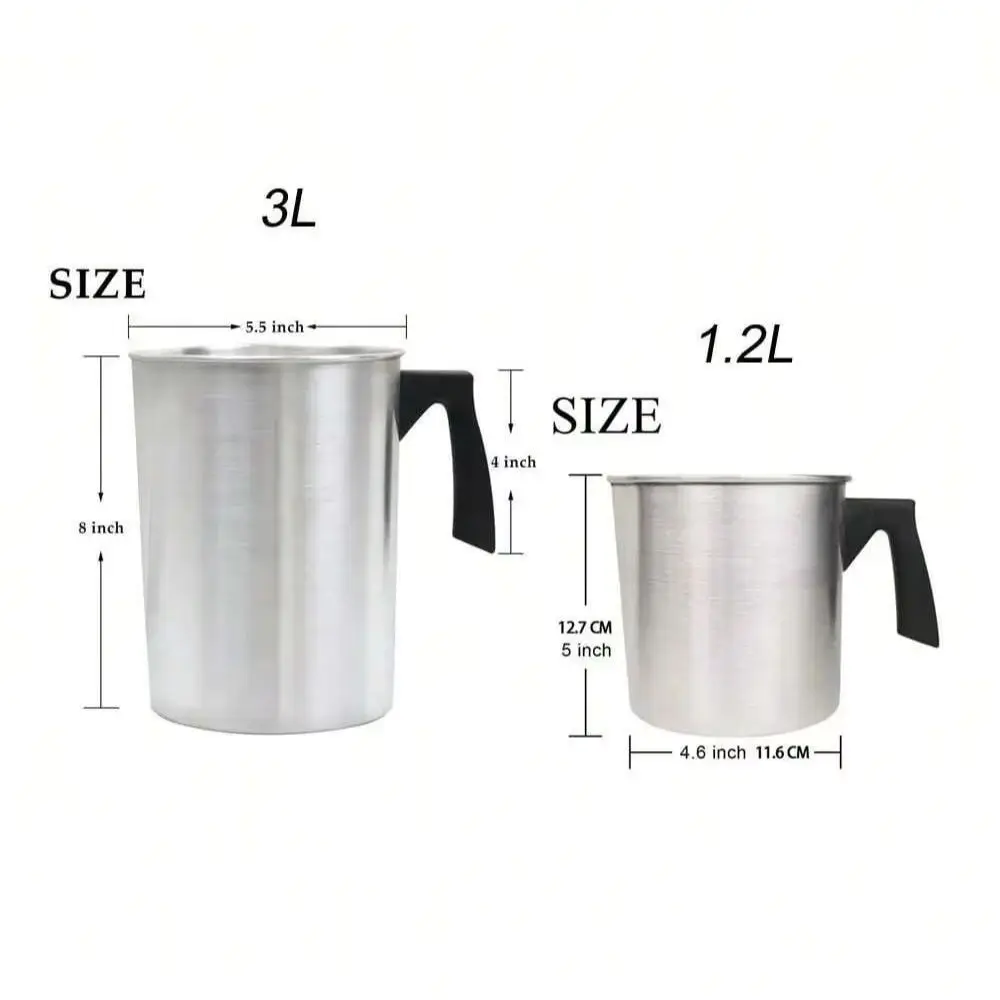 Candle Making Pouring Pot 32oz Double Boiler Wax Melting Pot 304 Stainless Steel Pitcher with Heat-Resistant Handle