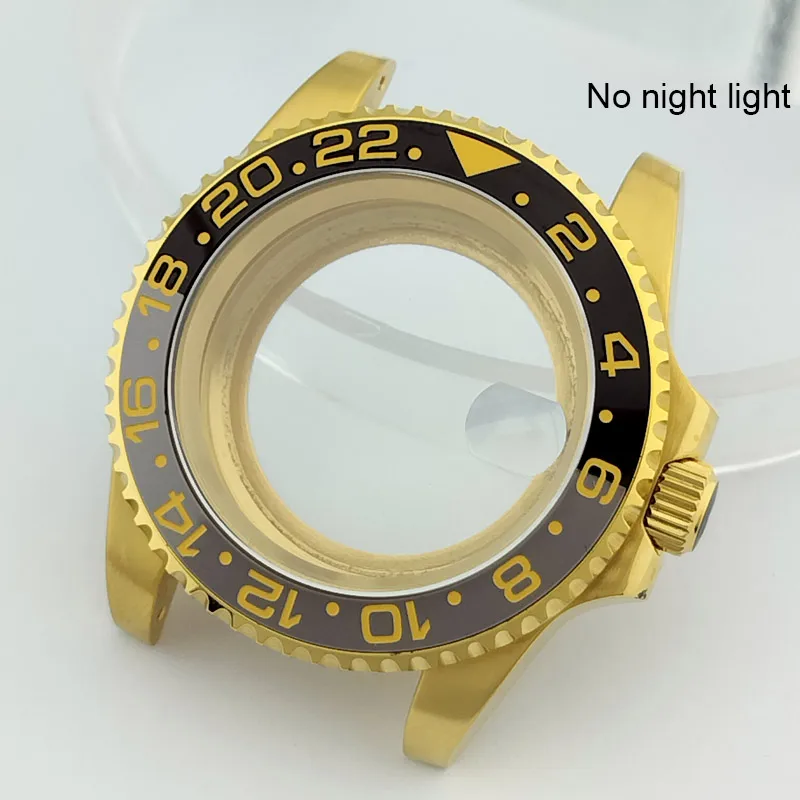 GMT 40 mm bidirektionales Rotations-Saphirglas-Uhrengehäuse, passend für NH-34-Uhrwerk, passend für 28,5–29 mm Zifferblatt, Zubehörteile, 5 Bar – Detail 1