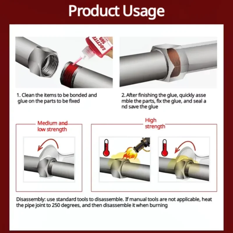 542/545/586/569 RTV Silicone Sealant for 50ml, High Temperature Resistance, Waterproof & Anti-Leakage, Industrial Adhesive
