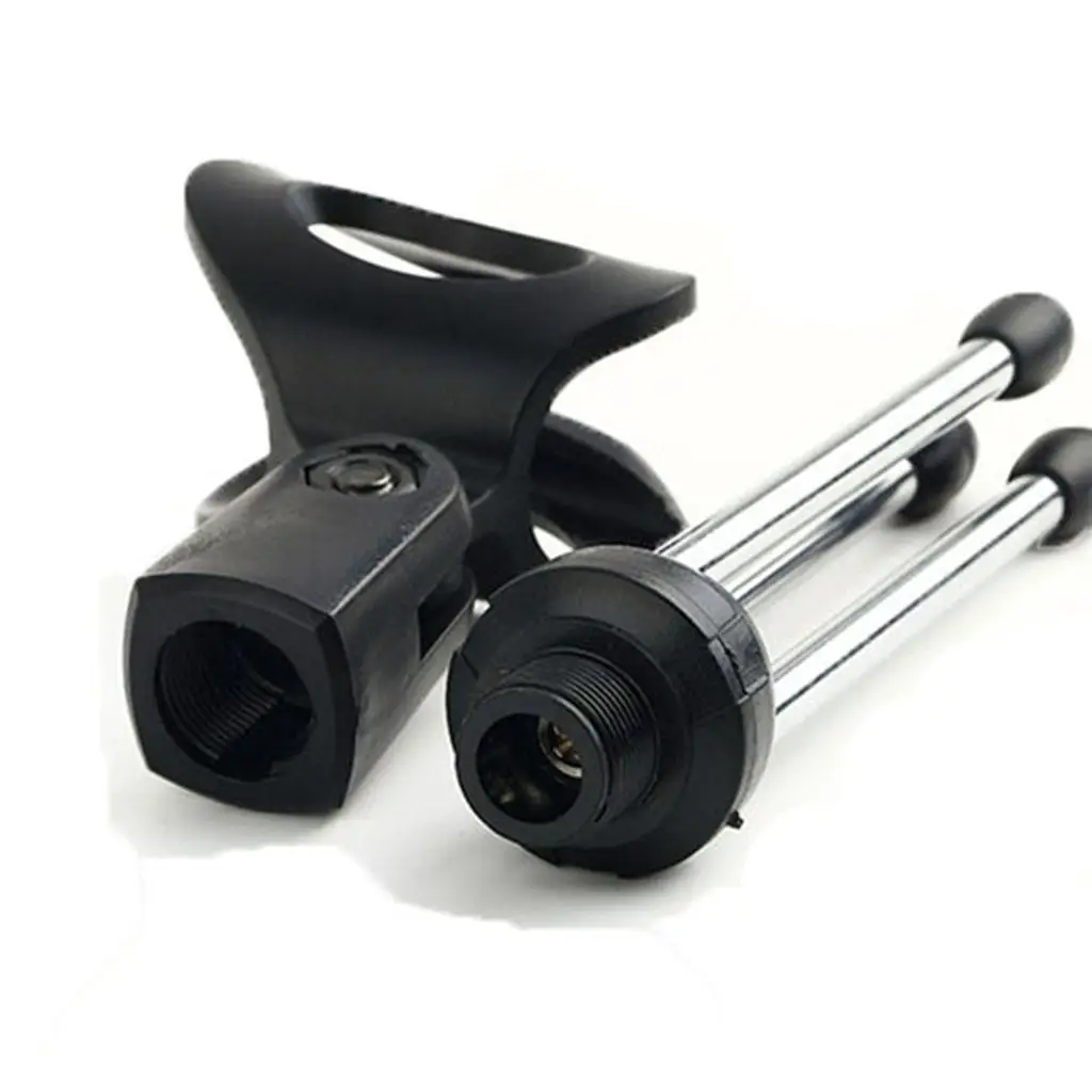 Compact Microphone Stand Stainless Steel Mini Tripod Mic Holder Anti Slip Base for Desk Recording and Stage