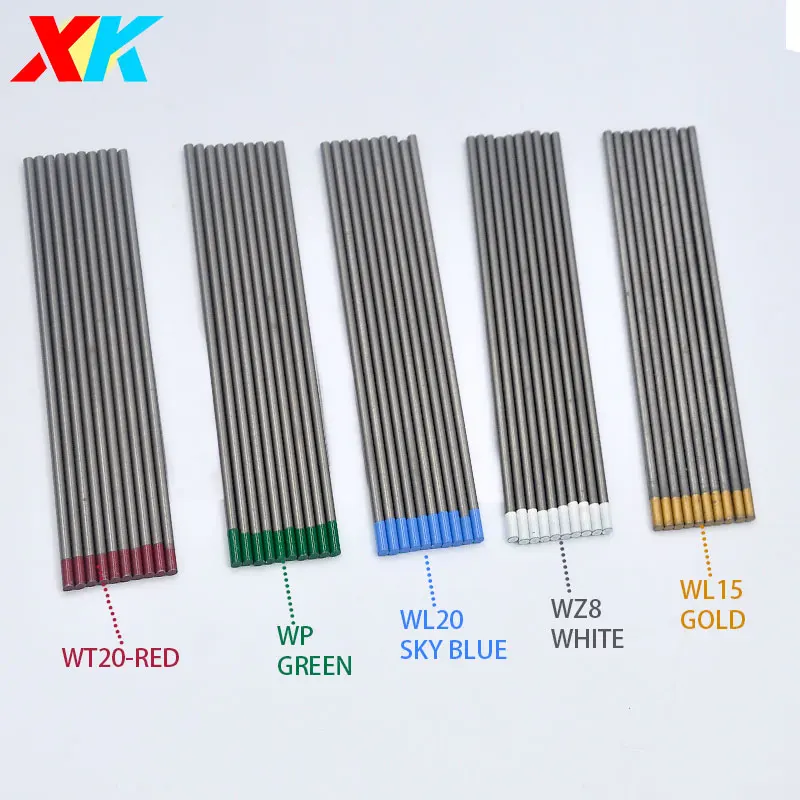 Welding Consumables TIG Rods WT20 WC20 WL15 Tungsten Electrodes 1.6 2.4 3.2mm WL20 WP WZ8 150mm/175mm