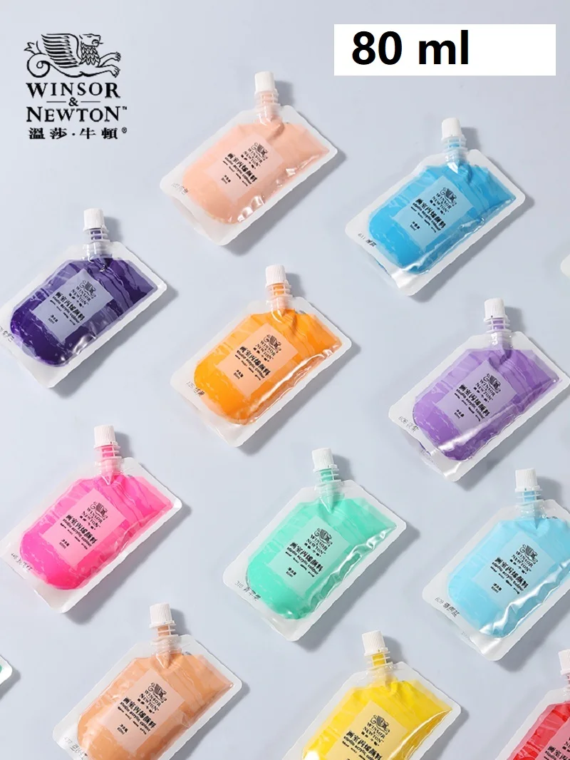 Winsor & Newton matte Studio acryline 42 color 80ml waterproof no color acrylic is suitable for all objects surface for children