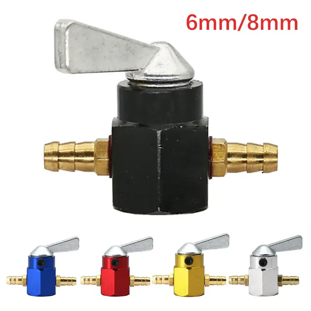 Universal Motorcycle Modified In-Line Petrol / Fuel Tap On-OFF Petcock Fuel Switch Inline 6mm 8mm For ATV Motorcycle Parts