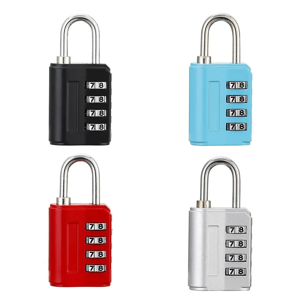 Anti-Theft Suitcase Travel Coded Lock Luggage Padlock Dormitory Cabinet  Lock 4 Digit Password Lock