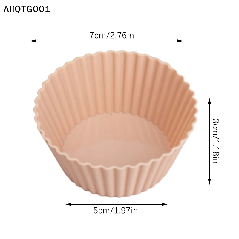 4/8/12pcs Silicone Muffin Cup Liners High Temperature Resistant Cupcake Mold Reusable Baking Cups