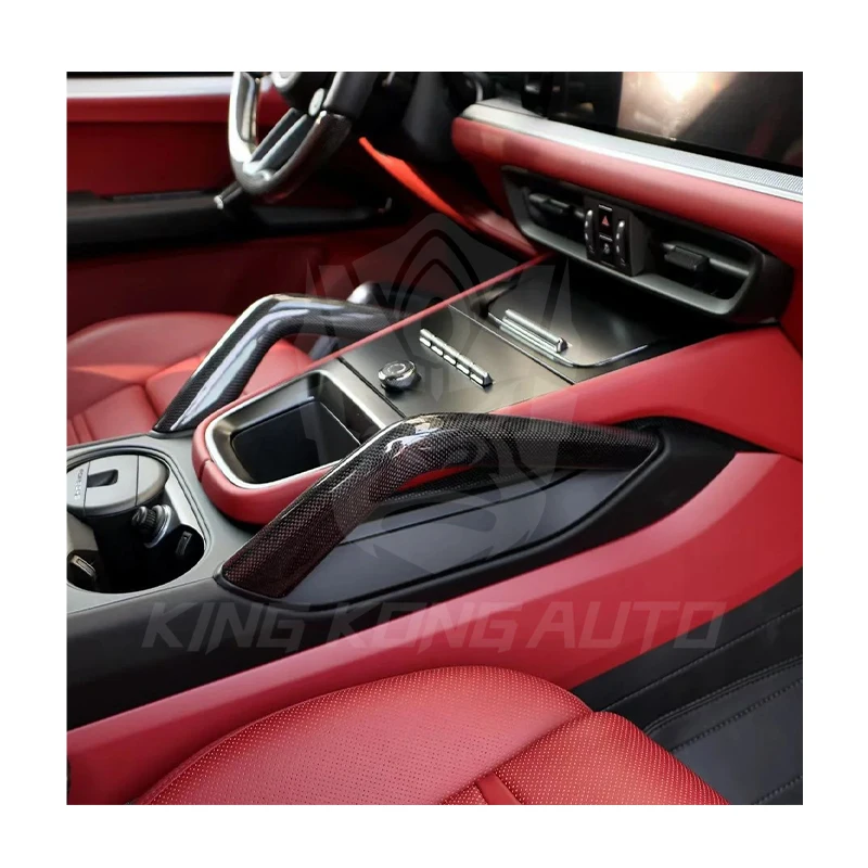 

Factory Service Auto Car Interior Kit Carbon Fibre Modified Armrest Gear Handles.