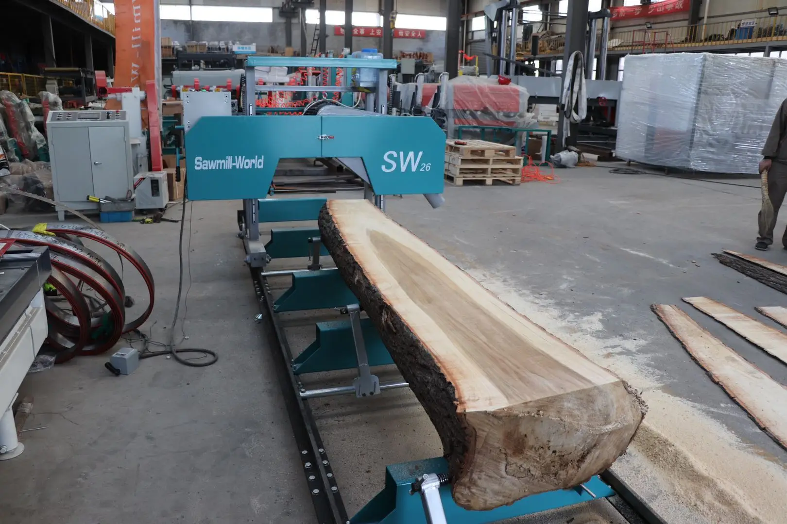Horizontal Wood Cutting Band Saw Mill 380V Portable Sawmill for Woodworking Easy to Operate