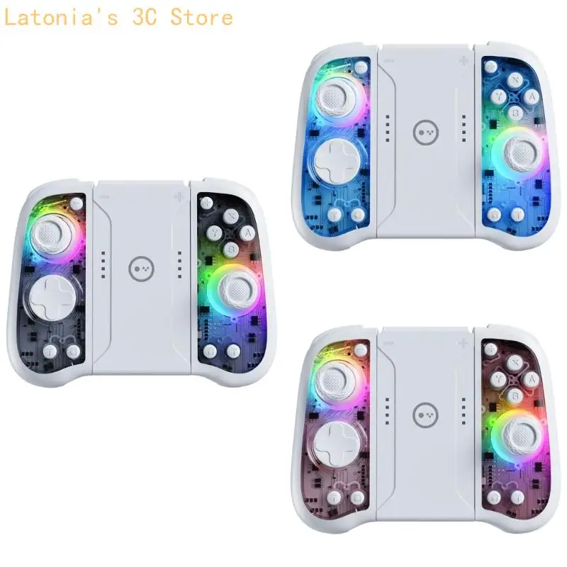 

X3UB Split Design Game Controller With LED Effects Macro Functionality, Burst Button 6 axes Somatosensory Gyro
