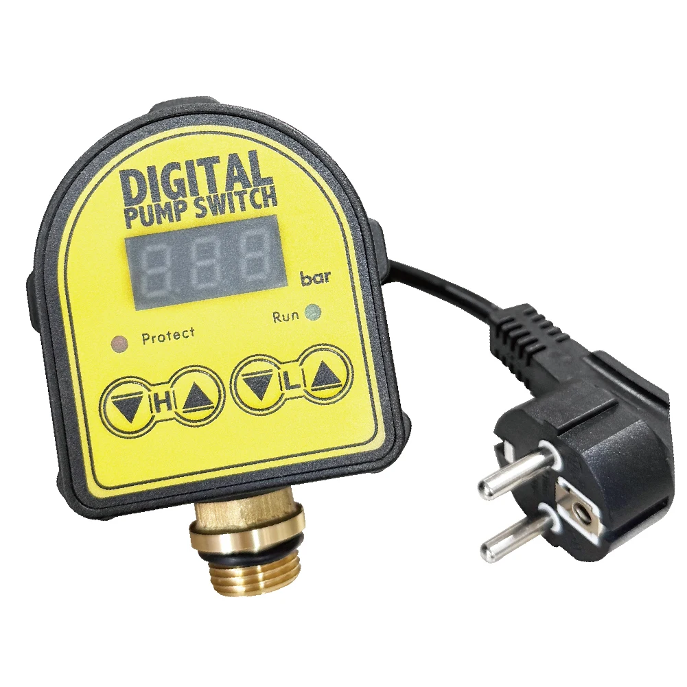 EU Plug Digital Pump Switch 0-10Bar Automatic Switch For Water Pump 220V 1/2'' interface Pressure Controller Switch