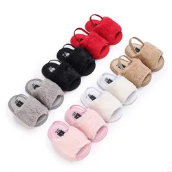HAIZHIW 0-18 Months Fashion Faux Fur Baby Shoes For Newborn Spring Winter Cute Infant Toddler Baby Boys Girls Shoes