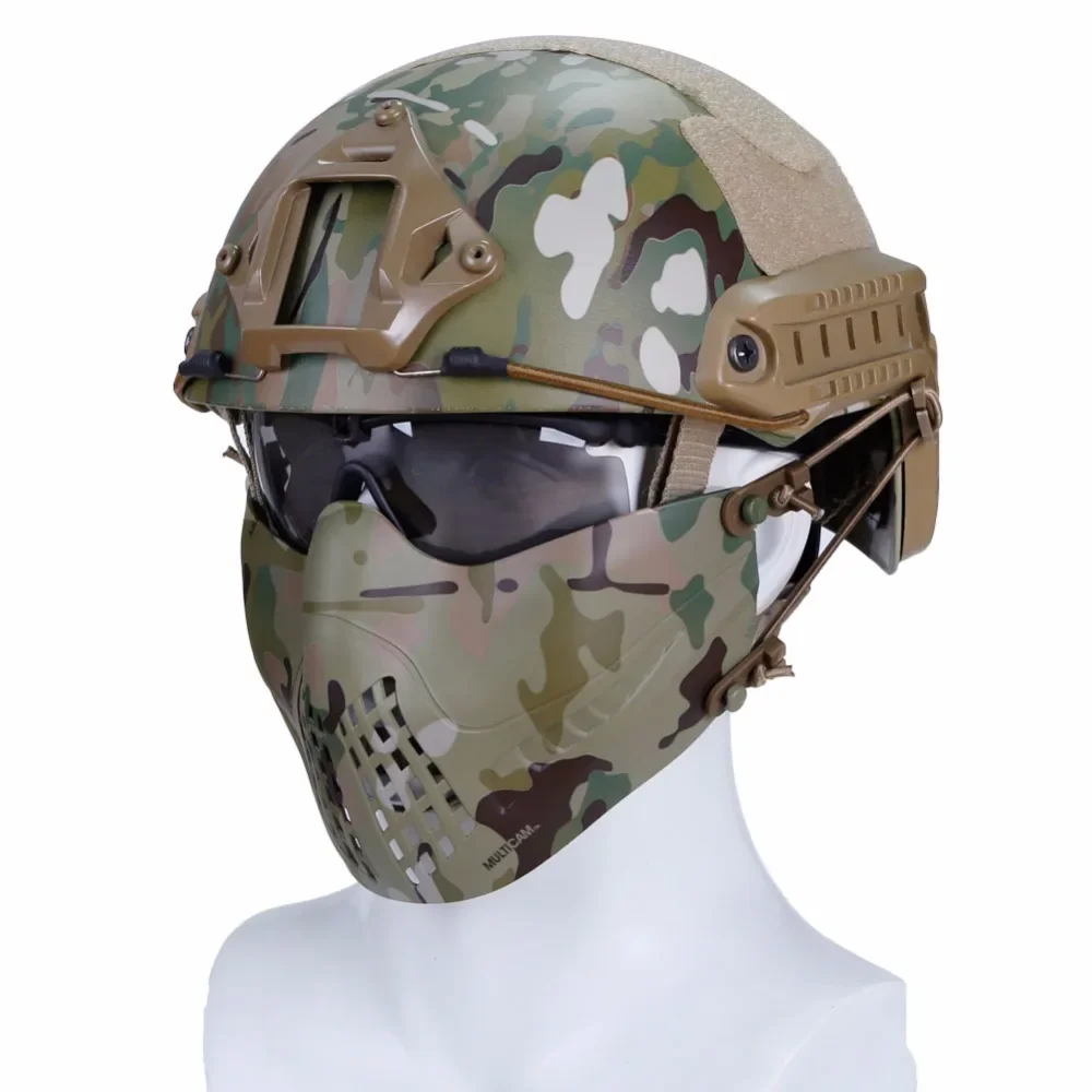 WoSporT ยุทธวิธี Paintball หน้ากาก Airsoft Mesh Face Shields หน้ากากสำหรับการล่าสัตว์ CS นักบินทหาร Paintball ป้องกัน