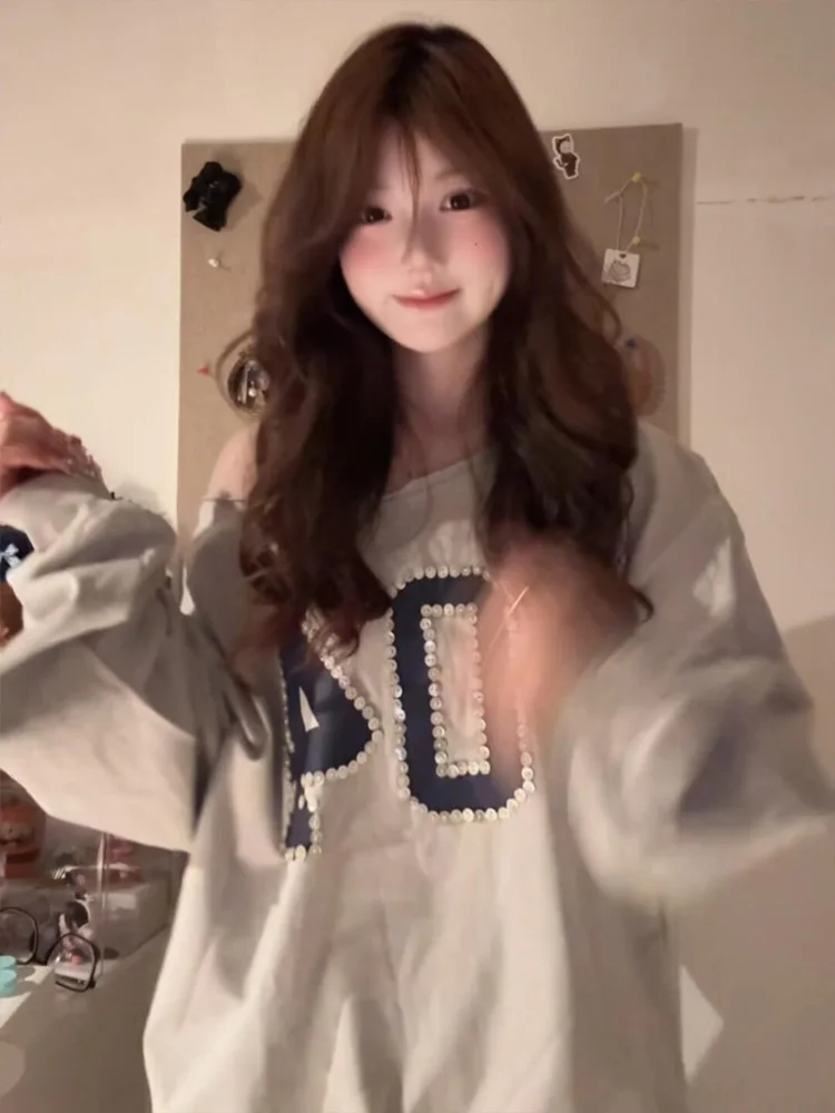 

Толстовки женские, одежда больших размеров, женские весенние топы в стиле панк, вес, повседневные асимметричные уютные молнии с заниженными плечами