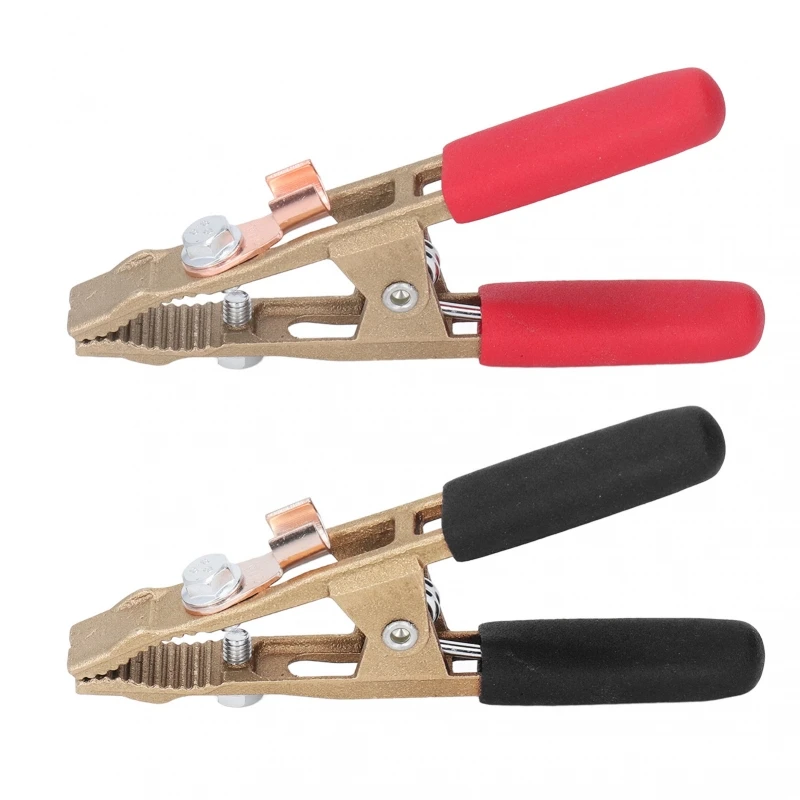 Pince de fil de terre en forme de A, pince de travail de mise à la terre en laiton, pince de soudage électrique à l'arc à l'argon 260A 260A, pince de câble de terre