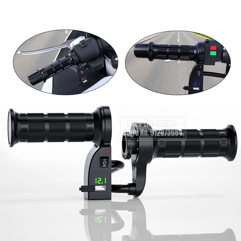

Pair Motorcycle Electric Heated Grips Motorbike 22mm 7/8" Handlebar Warmer Electric Heat Hand Grip 12V ATV Handle Warmer