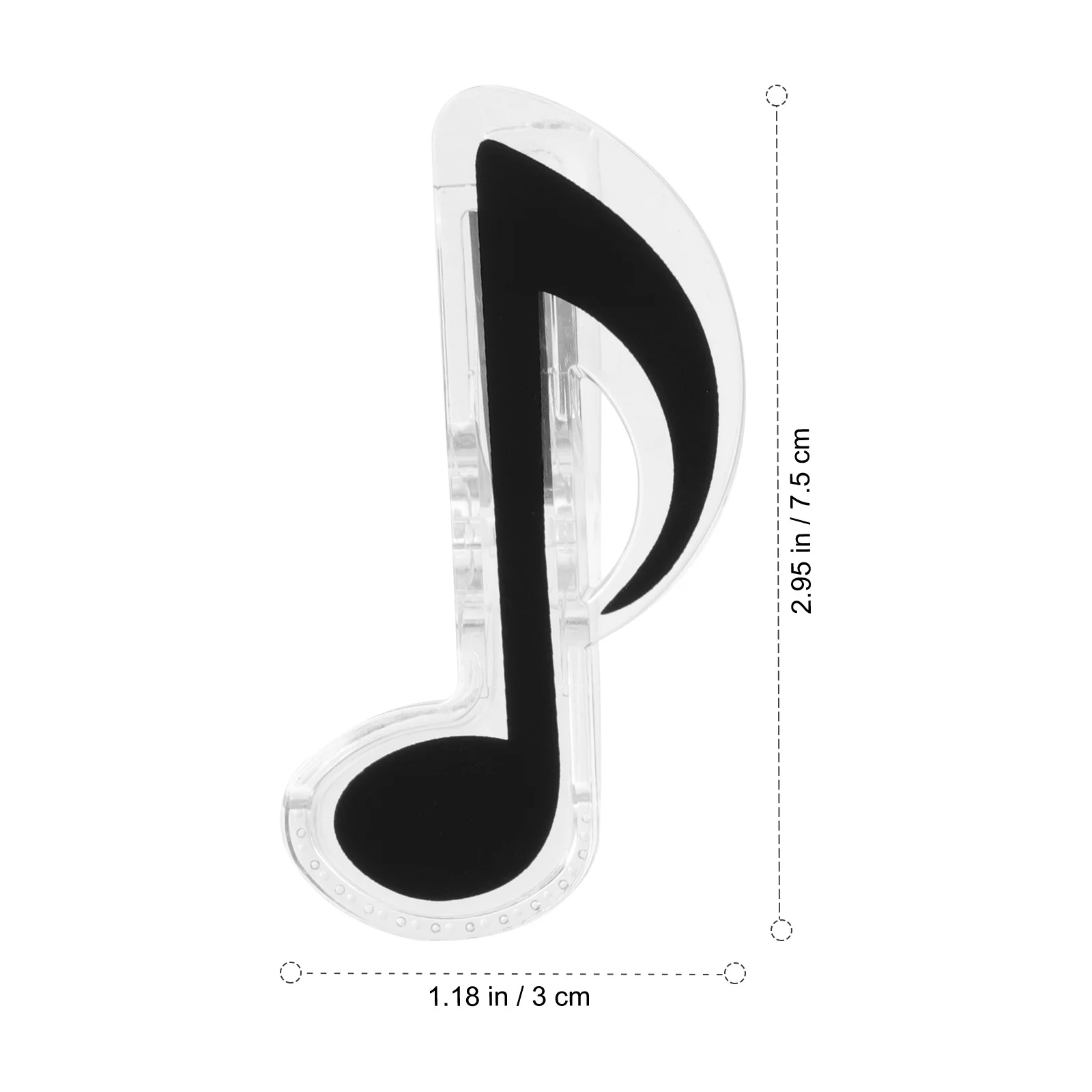 6 قطعة مشبك النتيجة الإبداعية الموسيقى ملاحظة المشبك للكتب ورقة تدوين مقاومة للاهتراء عدم الانزلاق شقة السلس حافة طويلة الأمد الأسود #4
