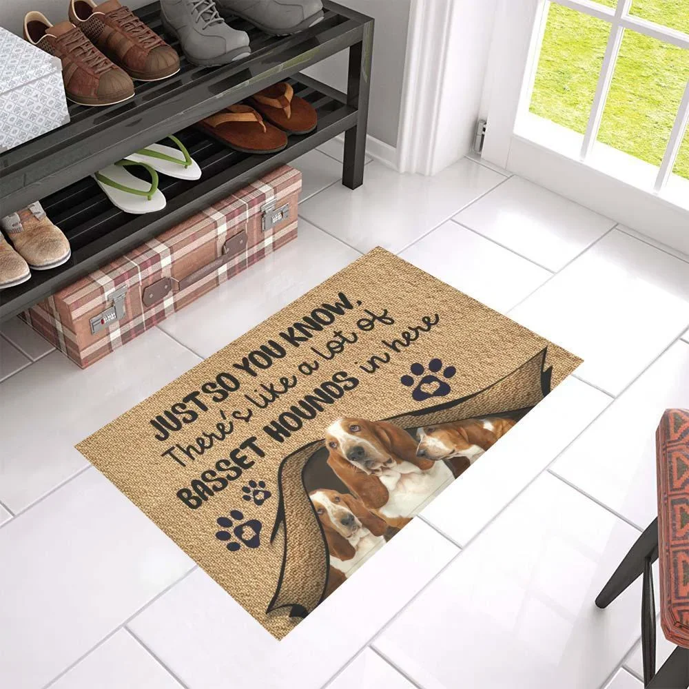 CLOOCL You Know Basset Hound Door Mats Decor 3D Non-Slip Doormat Absorbent Carpet for Bedroom Porch Welcome Mat Drop Shipping