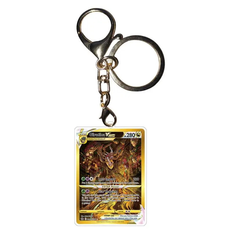 Arceus سلاسل المفاتيح جيراتينا لوجيا Dialga Palkia Ptcg بطاقة صغيرة لتقوم بها بنفسك الاكريليك عمل دمى أشكال أنيمي لعبة جمع قلادة هدية #4
