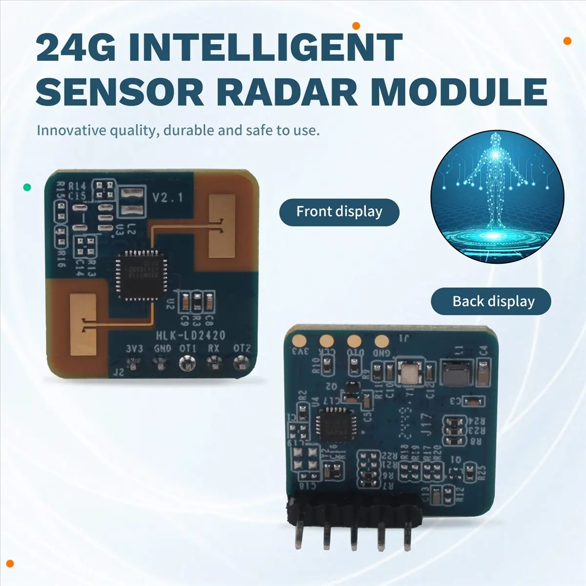#94X 24G mmWave LD2420 Human Presence Radar Sensor Motion Detection Module,Human Presence Radar Sensor,(plastic+metal)
