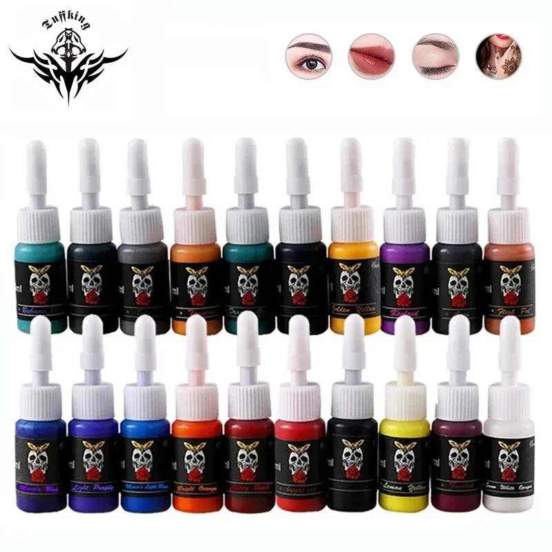 

5ml Tattoo Ink Pigment Body Art Multicolors Tattoo Ink Professional Beauty Paints Makeup Tattoo Supplies Semi-permanent Eyebrow