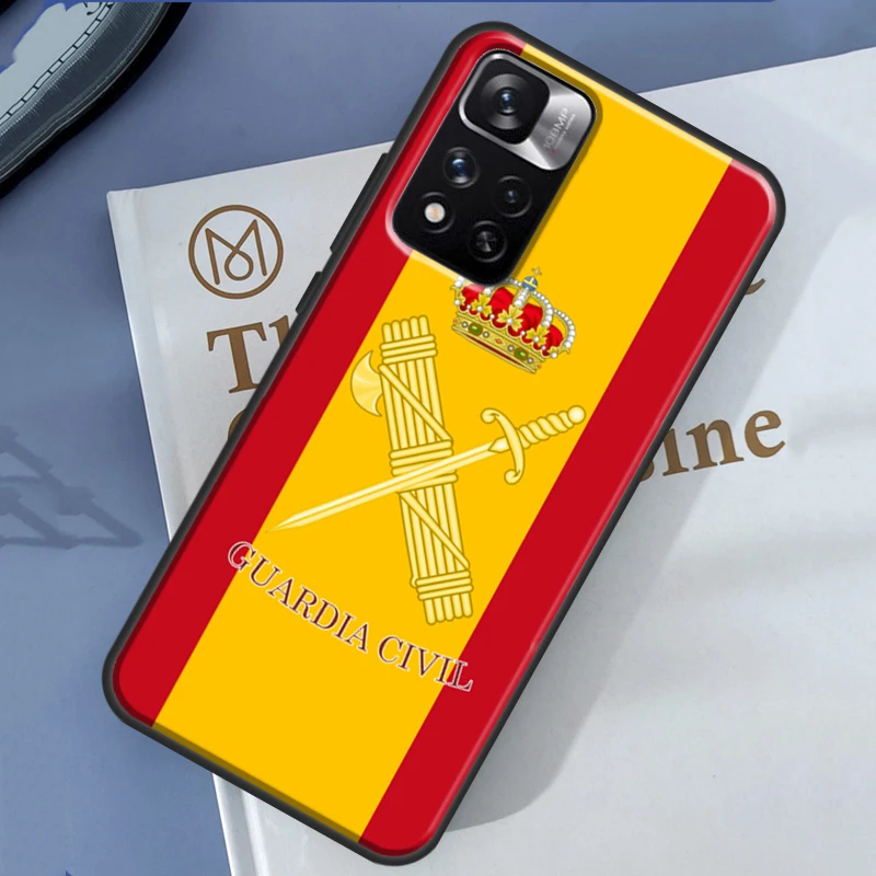 Чехол с испанским флагом Гражданской гвардии для Xiaomi Redmi Note 13 12 11 9 10 14 Pro 9S 10S 11S 12S Redmi 14C 10C 12C 13C Cover