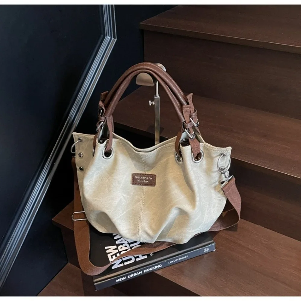 

Fashion PU Leather Shoulder Bag Casual Portable Handbag Multifunctional Large Capacity Tote Bag Women